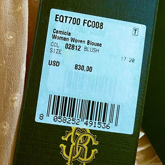 Roberto Cavalli Ruffle Silk-georgette Blouse Small - Picture 10 of 10